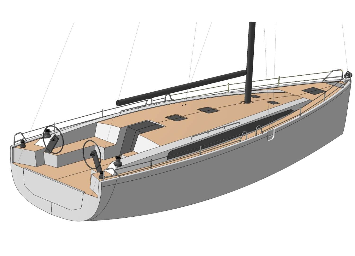 Kufner Yachts 46 drawing exterior