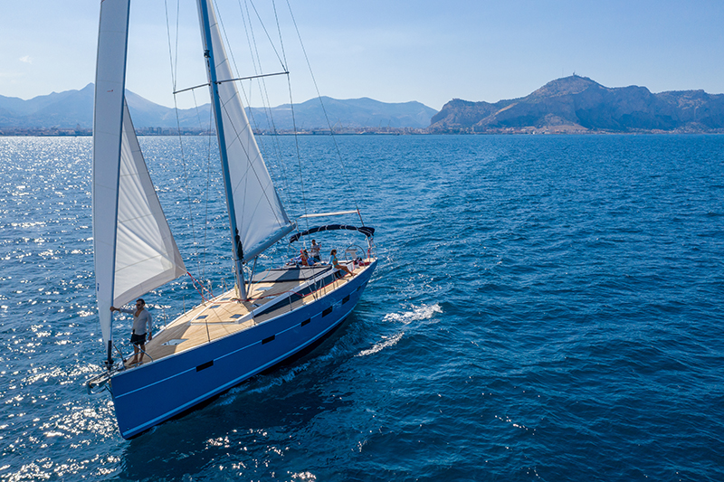 Kufner 54 under sail - available in stock at Veteran Yacht Sales